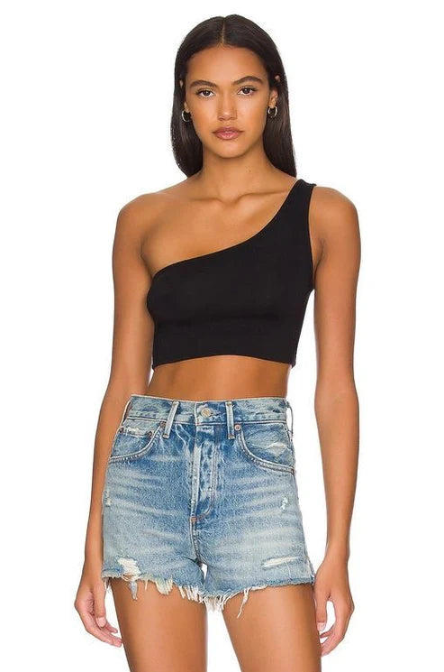 Crop Top Asimetrico